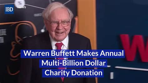 Warren Buffett Makes Annual Multi-Billion Dollar Charity Donation - YouTube