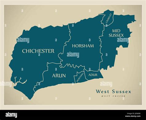 Map of crawley Stock Vector Images - Alamy