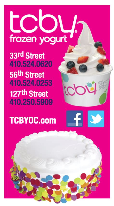 TCBY FROZEN YOGURT OCEAN CITY MD | Frozen yogurt, Tcby, Frozen