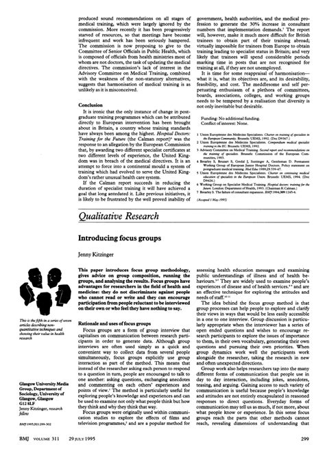 (PDF) Qualitative Research: Introducing Focus Groups