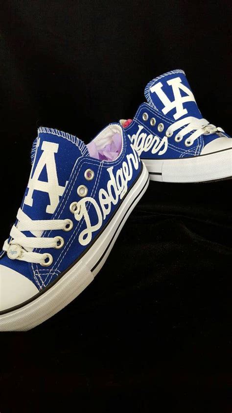 custom LOS ANGELES DODGER'S men and women baseball shoes, hand painted art Dodger nation fan ...