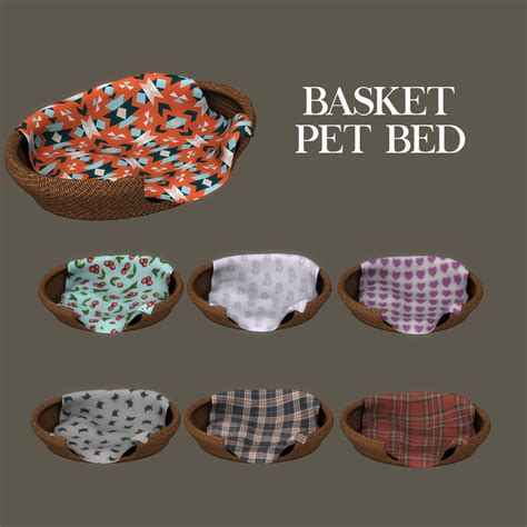 sssvitlans: “ Basket Pet Bed by Leosims (Sims 4) • 5523 poly • 7 ...