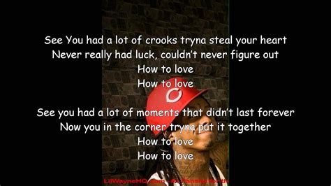 Lil Wayne - How to Love lyrics - YouTube