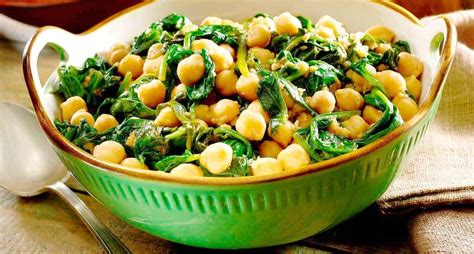 Receta para Diabéticos de Garbanzos con Espinacas