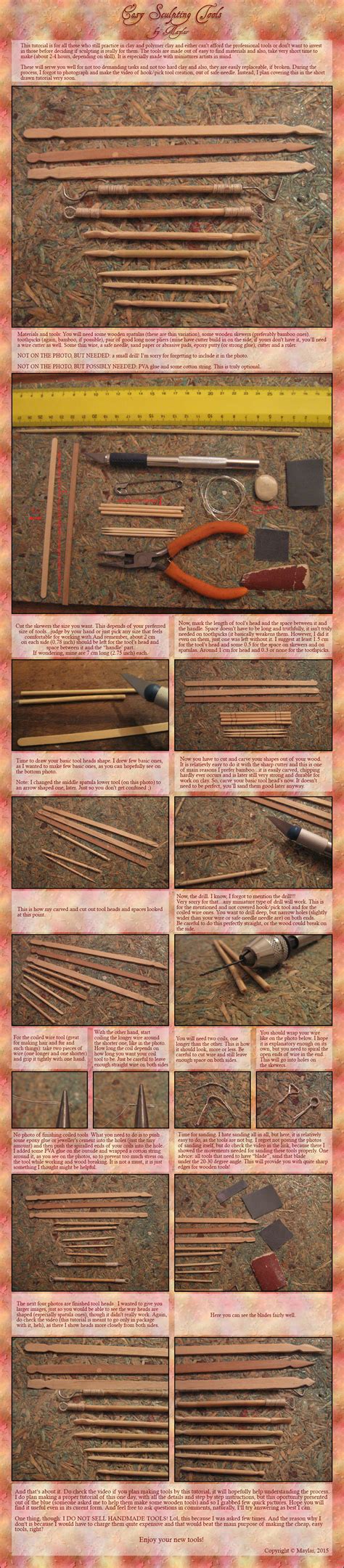 DIY Easy Sculpting Tools Tutorial by Maylar on DeviantArt