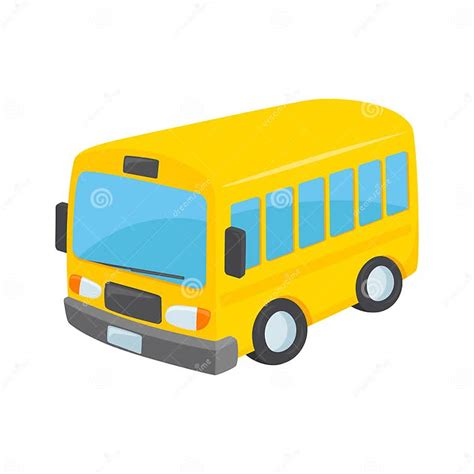 School Bus Sign Emoji Icon Illustration. Transport Vector Symbol ...