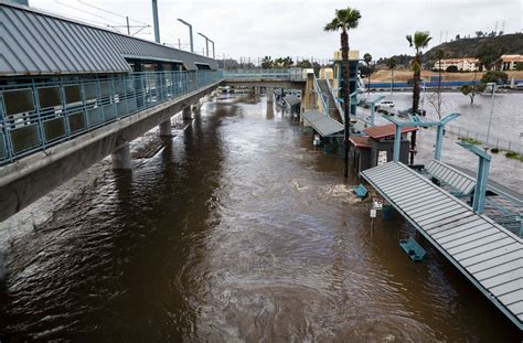 Photos: San Diego River floods in Mission Valley - The San Diego Union-Tribune