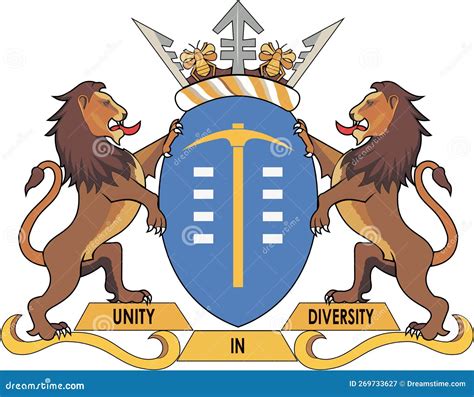 Coat of Arms of Gauteng Province. SOUTH AFRICA Stock Illustration ...