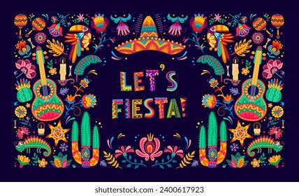 Let Us Fiesta Mexican Banner Mexico Stock Vector (Royalty Free) 2400617923 | Shutterstock