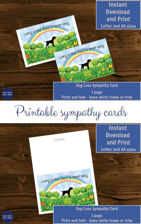 Printable Dog Loss Sympathy Card Pet Loss Instant Digital - Etsy | Dog loss sympathy, Sympathy ...