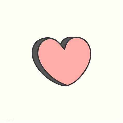 Download premium vector of Pink heart design icon vector about heart, heart shape, cute, girly ...