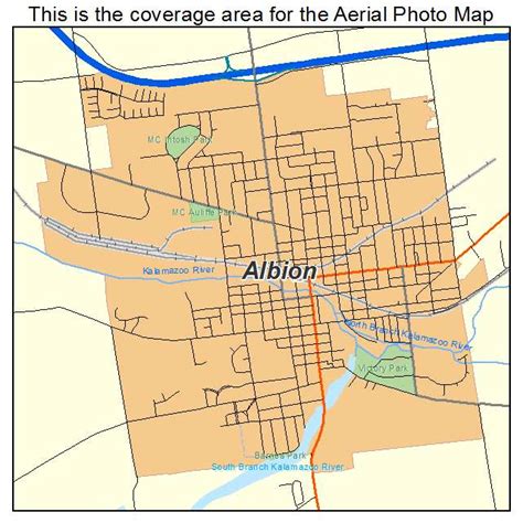 Aerial Photography Map of Albion, MI Michigan