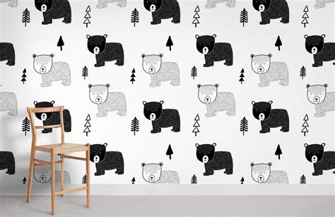 Bear & Forest Mural Wallpaper | Animal Wallpaper | Ever Wallpaper UK