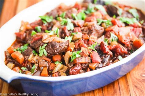 Slow Cooker Red Wine Beef Shank Stew Recipe - Jeanette's Healthy Living