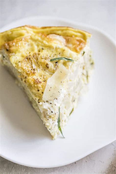 Roasted Cauliflower Crustless Quiche | The Almond Eater