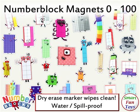 Magnetic Numberblocks Sets 0 10 11 19 20 100 | Etsy