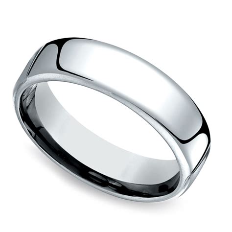 Low Dome Men's Wedding Ring in Palladium (6.5mm)