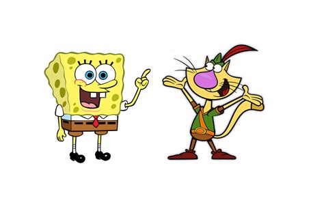 SpongeBob tells Nature Cat abt Verizon buys Spiffy by Appleberries22 on DeviantArt