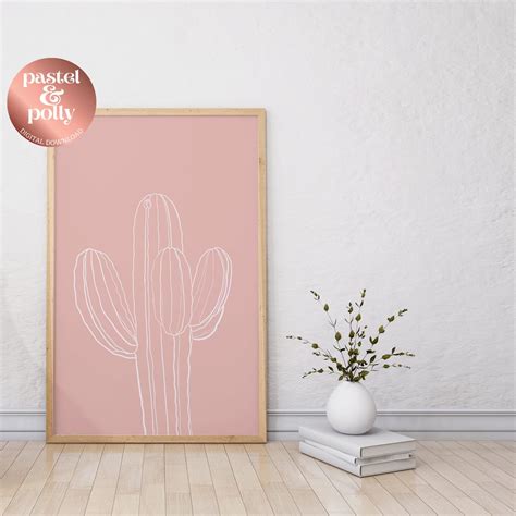 Cactus Wall Art Desert Art Minimalist Wall Art Neutral | Etsy