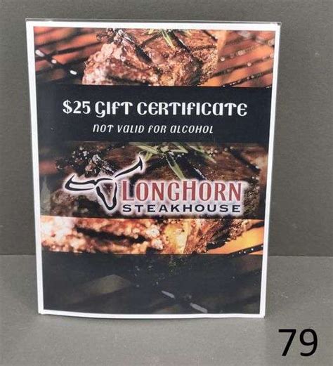 $25 gift card to Longhorn Steakhouse. Donated by Longhorn Steakhouse ...