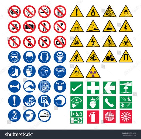 All Safety Signs Vector - 208518478 : Shutterstock