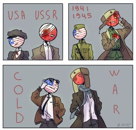 USA x USSR | •|COUNTRYHUMANS|• Amino