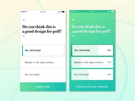 Poll app - concept by Kinnari Parikh on Dribbble