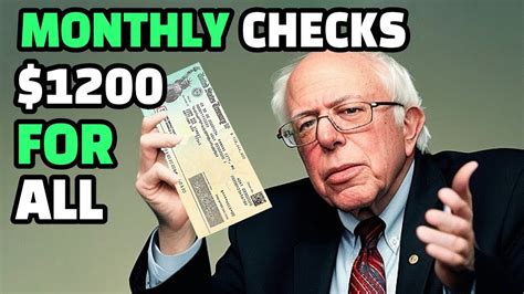 Stimulus Check Update! $1,200 Monthly Checks For Everyone - YouTube