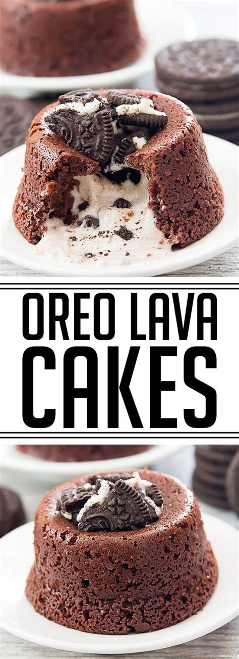 Oreo Lava Cakes | These Oreo Lava cakes start with a warm chocolate ...