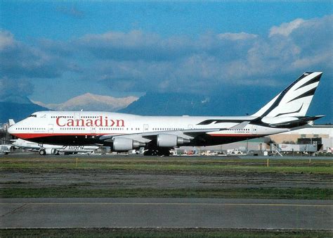 Canadian Airlines Boeing B-747-400 Plane / HipPostcard