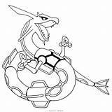 Rayquaza Pokemon Coloring Page sketch template
