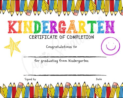 20 Preschool And Kindergarten Graduation Certificates (FREE PRINTABLE) - Cassie Smallwood