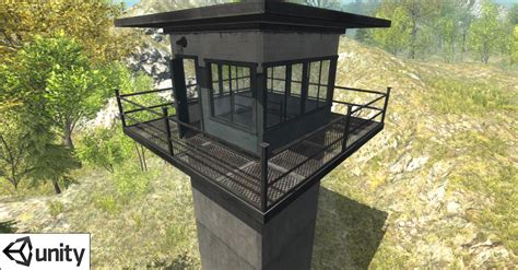 prison tower 3d max