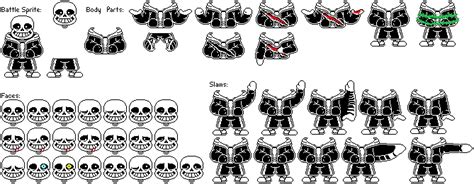 Undertale Sans battle sprite sheet by flambeworm370 on DeviantArt