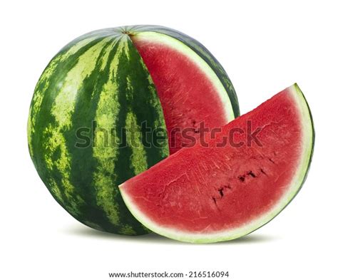 Big Watermelon Slice Isolated On White Stock Photo 216516094 | Shutterstock