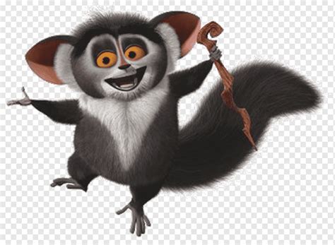 Personagem de animação de Julien Lemur Madagascar, lilo, mamífero ...