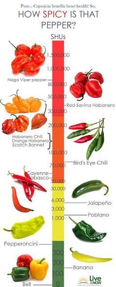 Pepper chart by spiciness - though I know when growing them at home, cross pollination can make ...