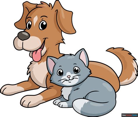 Cats And Small Dogs Border Set Front View And Rear View Stock - Clip Art Library