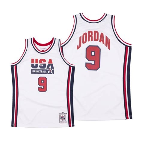 Michael Jordan Dream Team USA 1992 Olympics Authentic Throwback White ...