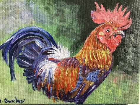 Pin by Deb Nicholl-Holt on Cockerels | Cockerel, Oil painting, Painting