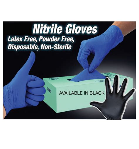 NITRILE GLOVES, BLUE, MEDIUM, 100 GLOVES/BOX : Laser Plus Imaging, LLC