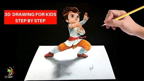 Chhota Bheem Kung Fu Dhamaka - 3d drawing for kids stpe by step | Drawing for kids, 3d drawings ...