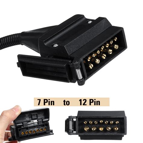 New 7 Pin Flat Female Socket to 12 Pin Male Plug Caravan Connector Trailer Adaptor – Chile Shop