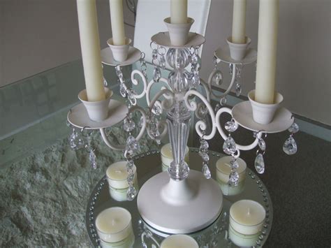 classy centre pieces | Shabby chic wedding table, Candle centerpieces ...