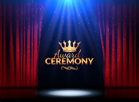 Award ceremony red curtain background vector free download