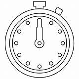 Stopwatch Emoji coloring Page  ColouringPages sketch template