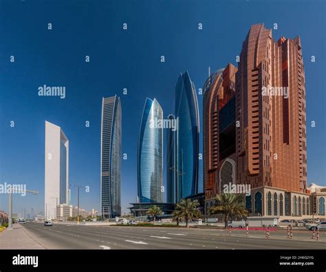 View of skyscrapers in Abu Dhabi, UAE Stock Photo - Alamy