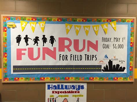 What 5 Teach Me: Fun Run Bulletin Board & Donations Chart | Pta bulletin boards, School ...