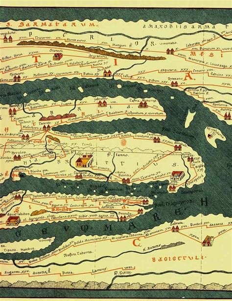 Tabula Peutingeriana: Huge Ancient Roman Map Created By Unknown ...