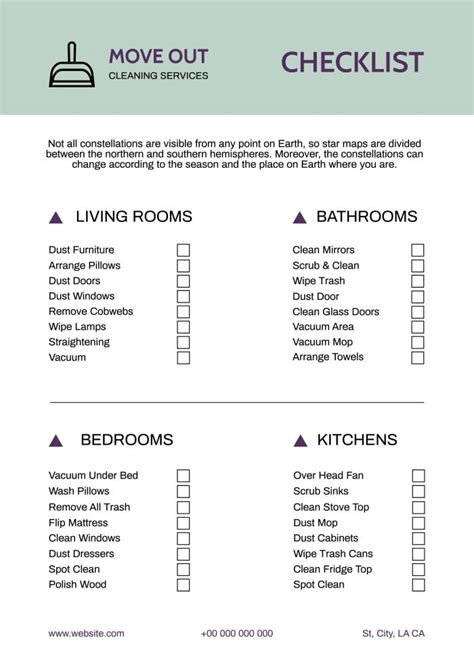 Tenant move out cleaning checklist - billoschool